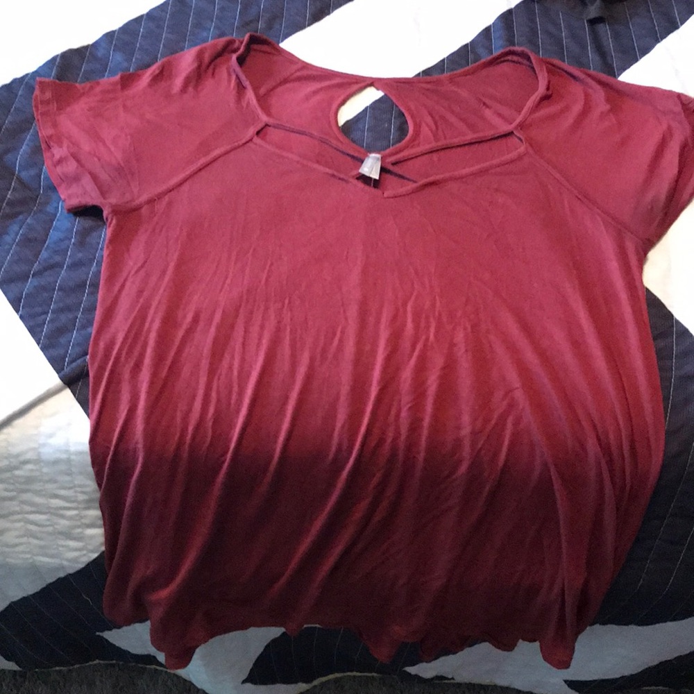 Rust-colored dressy blouse